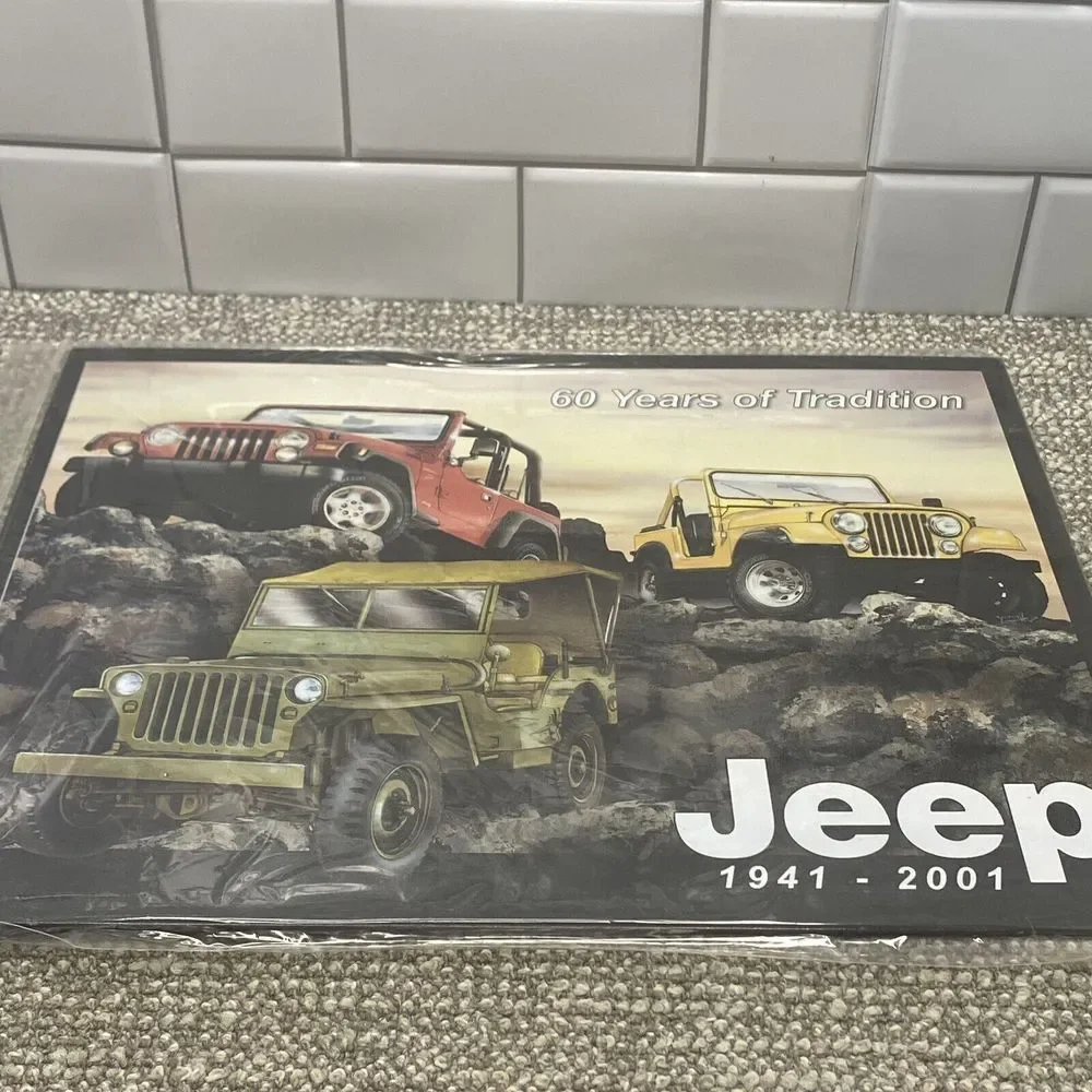 Jeep Signs Set Of 2 One New Sealed‎ Garage Man Cave Jeep Collectors Nice Signage